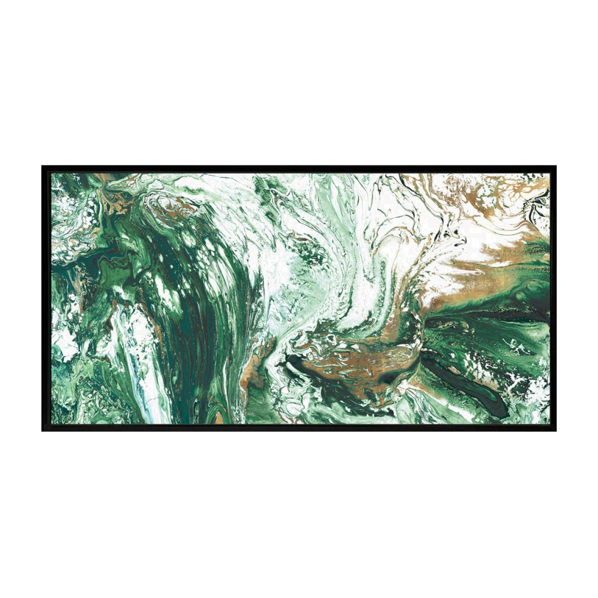 Olivia's 'Evening Emerald Tide' Framed Canvas - 120x60cm – image 1