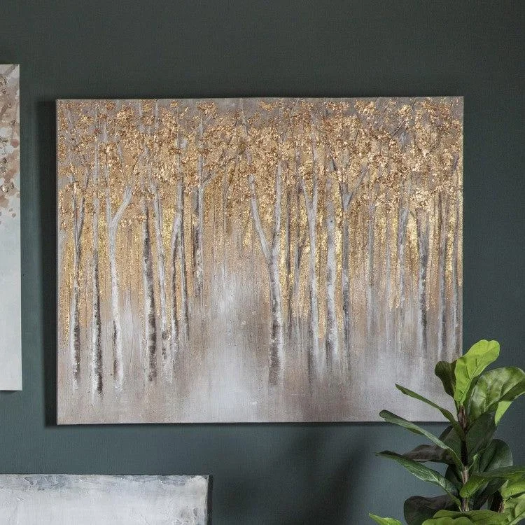 Gallery Direct Golden Woodland Canvas – image 1