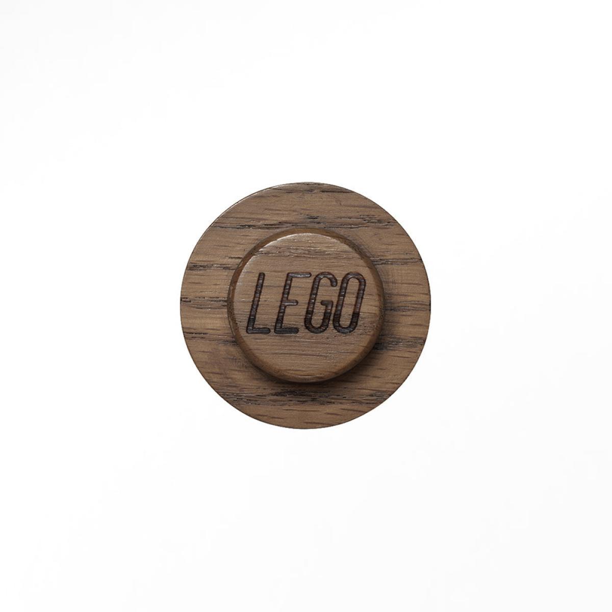 LEGO Wooden Wall Hanger Set Dark Stained – image 2
