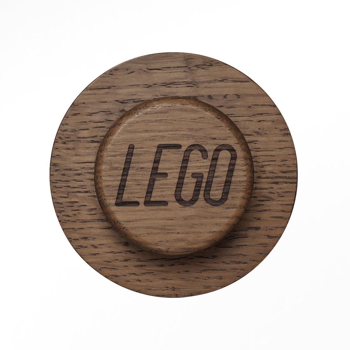 LEGO Wooden Wall Hanger Set Dark Stained – image 4