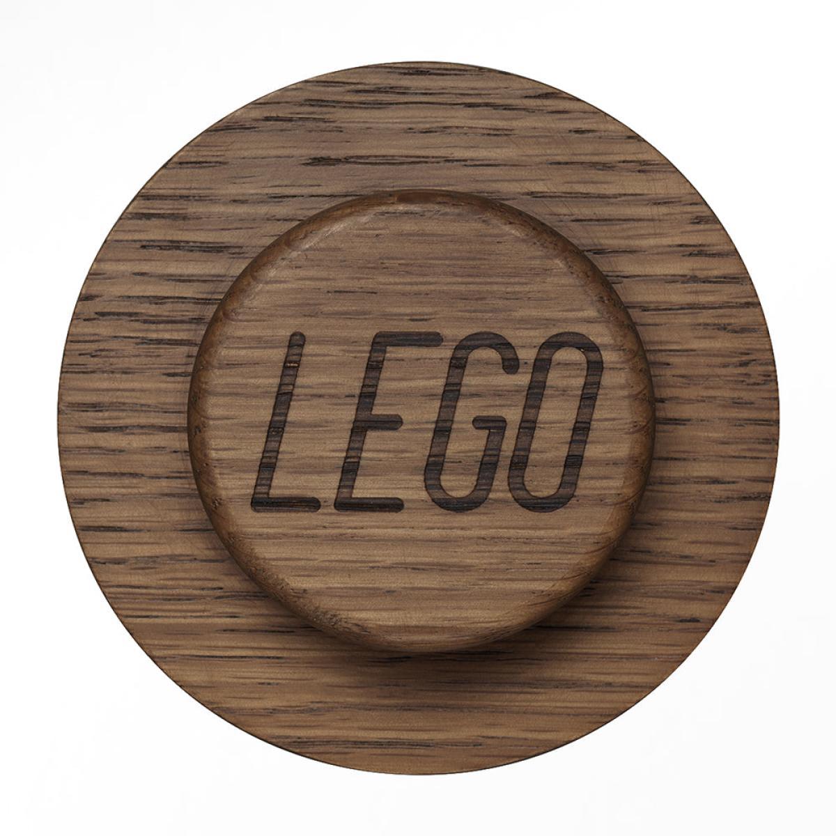 LEGO Wooden Wall Hanger Set Dark Stained – image 6