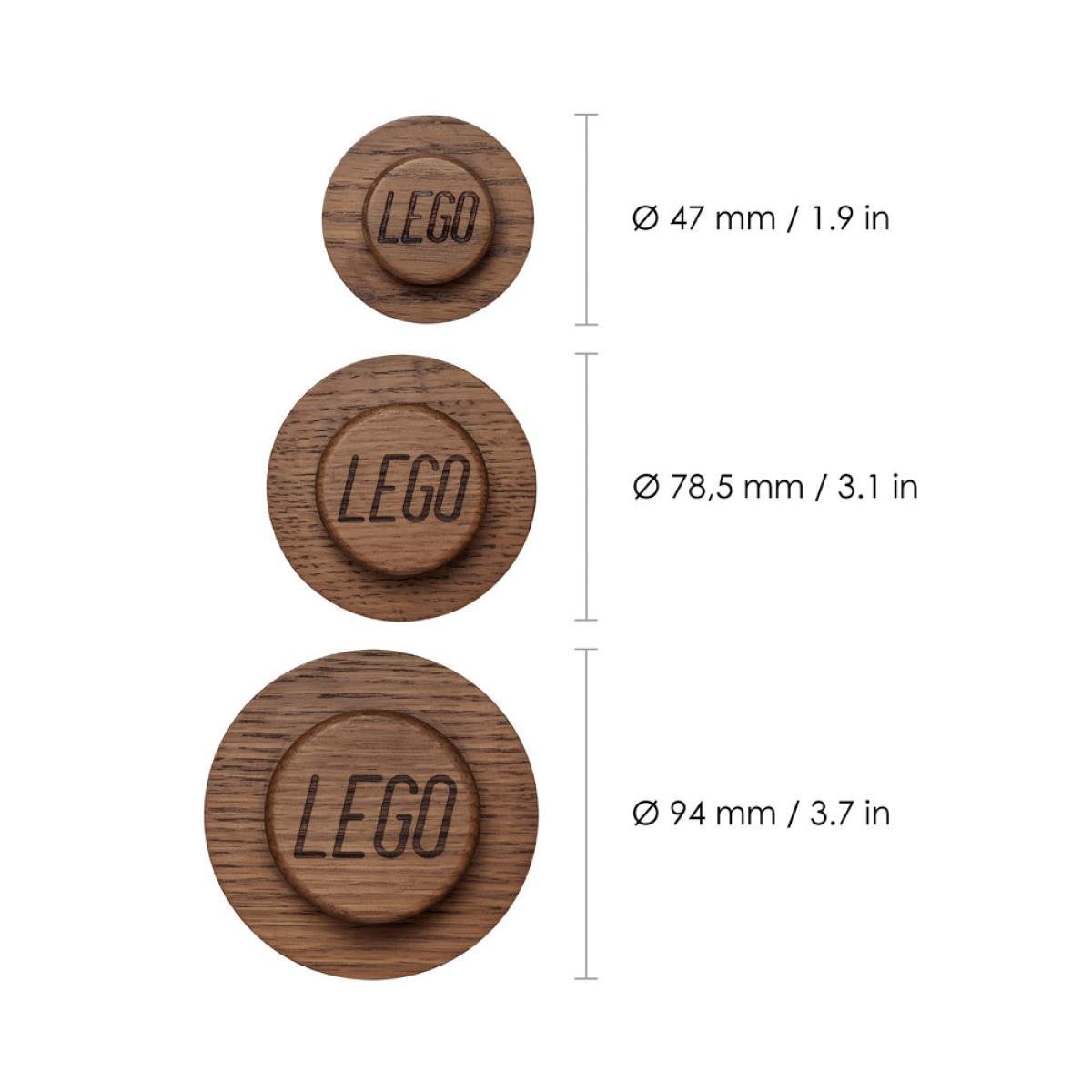 LEGO Wooden Wall Hanger Set Dark Stained – image 8