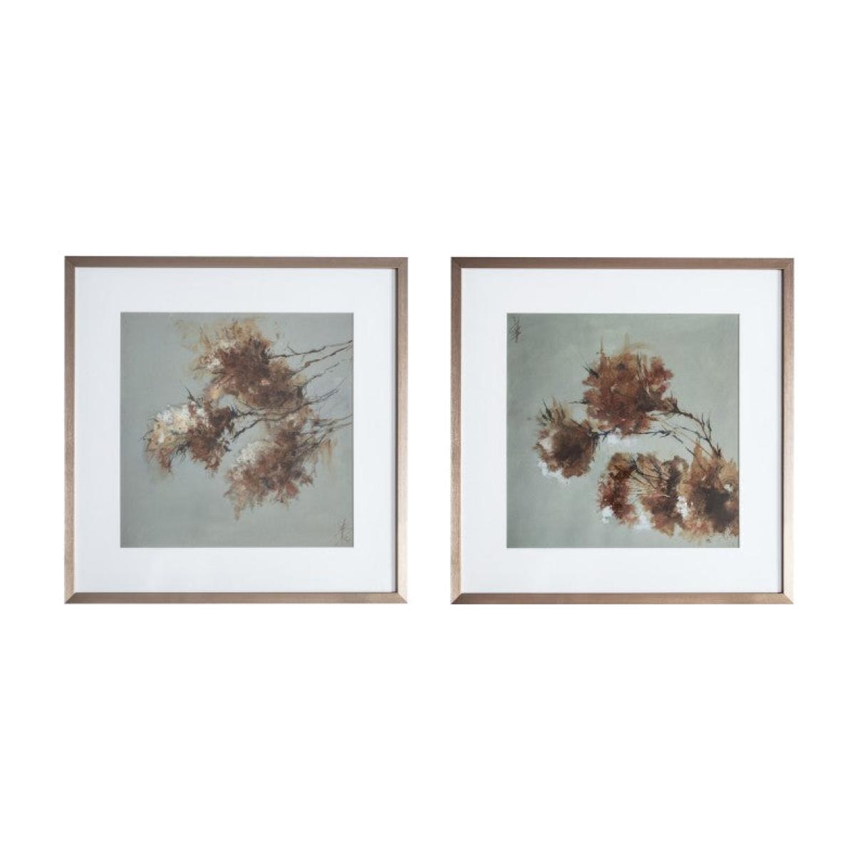 Gallery Direct Autumn Floral Framed Art Set Of 2