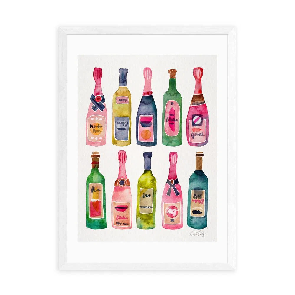 Champagne by Cat Coquillette - A3 White Framed Art Print – image 2