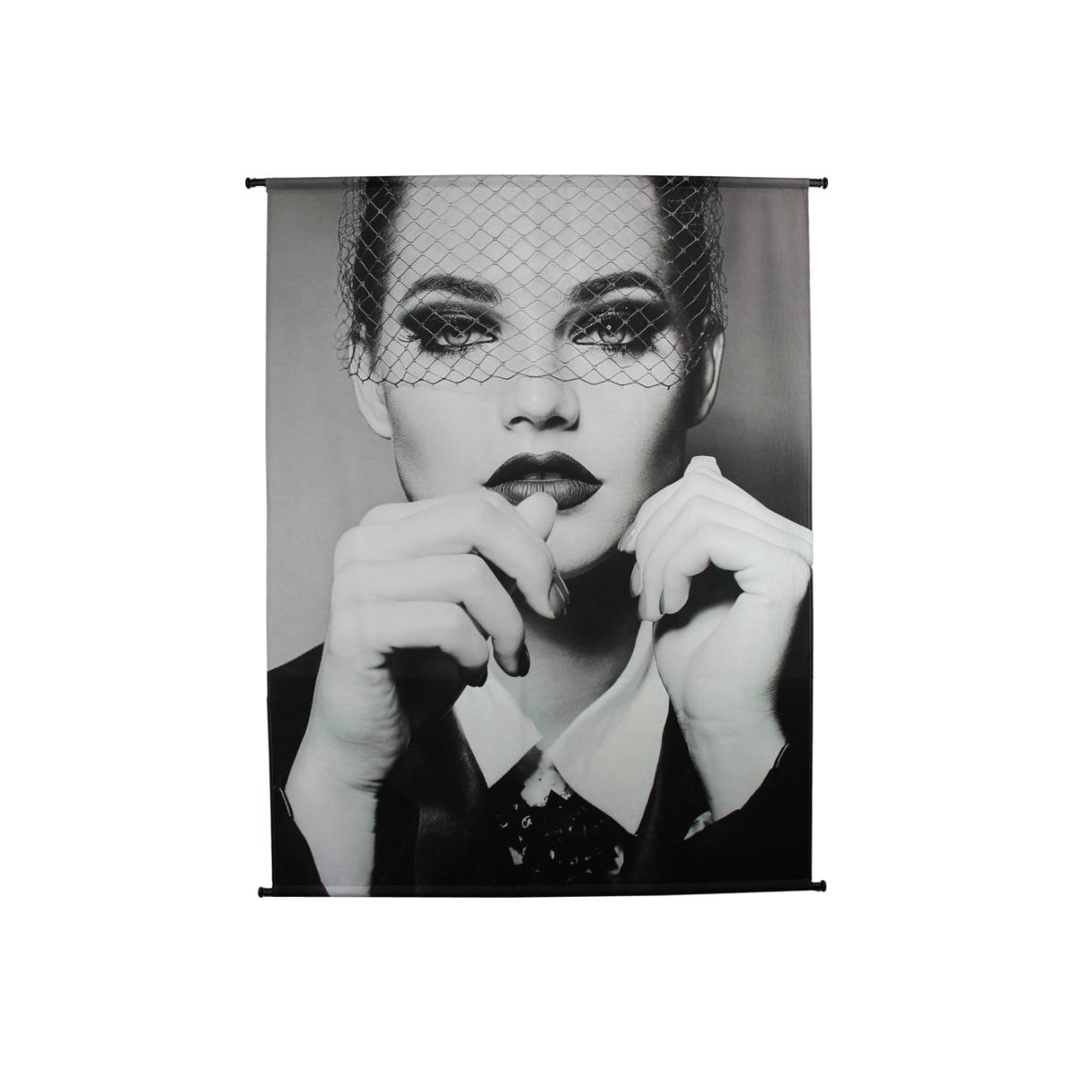 Libra Urban Botanic Collection - Velma Monochrome Portrait Velvet Wall Hanging – image 1