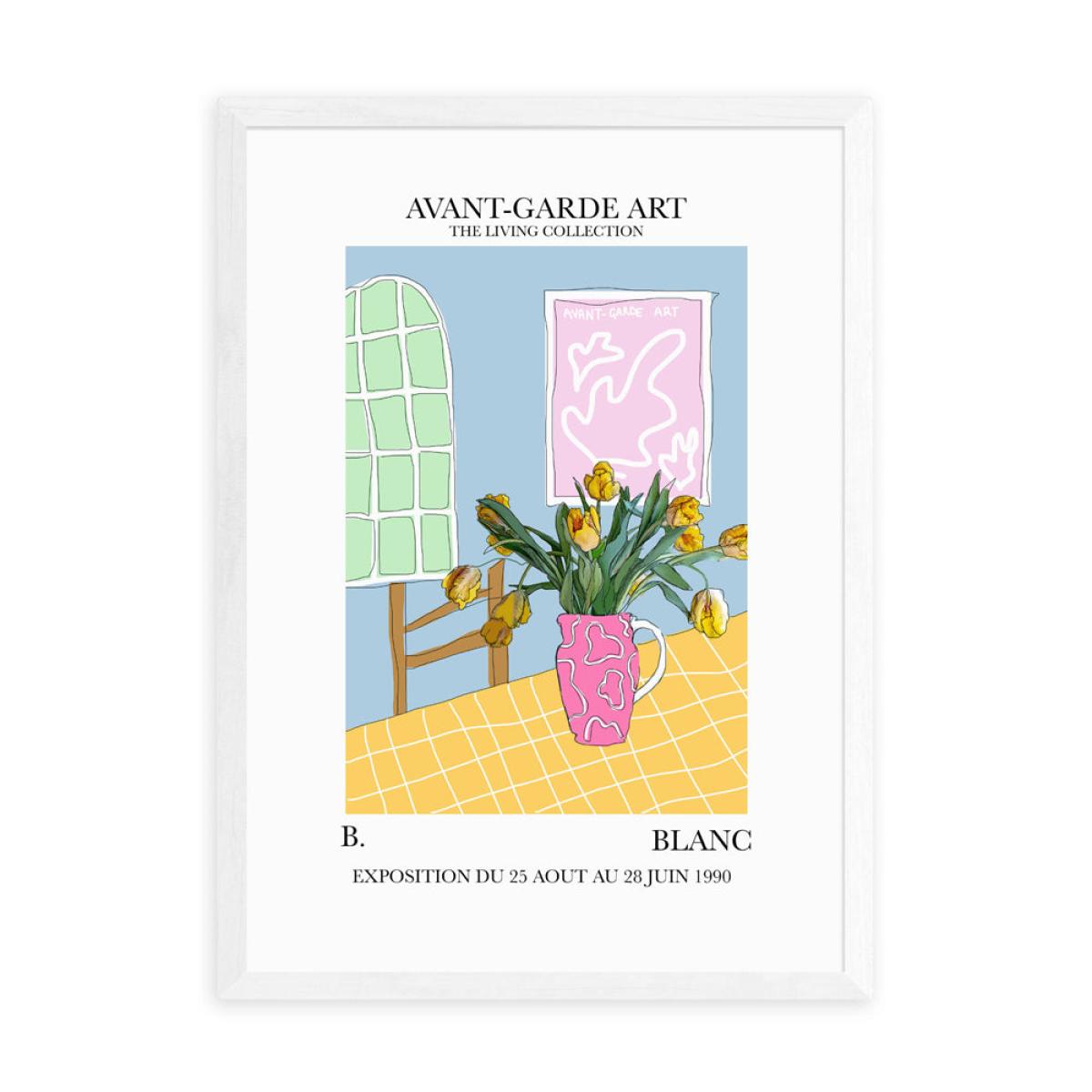 French Kitchen by Blanc Prints UK - A2 White Framed Art Print – image 2