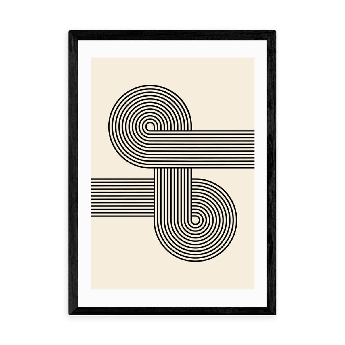 Retro Waves by Luxe Poster Cos - A3 Black Framed Art Print – image 2