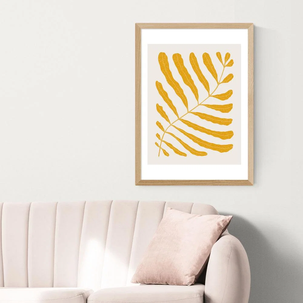 Yellow Plant by Alisa Galitsina - A2 Oak Framed Art Print – image 1