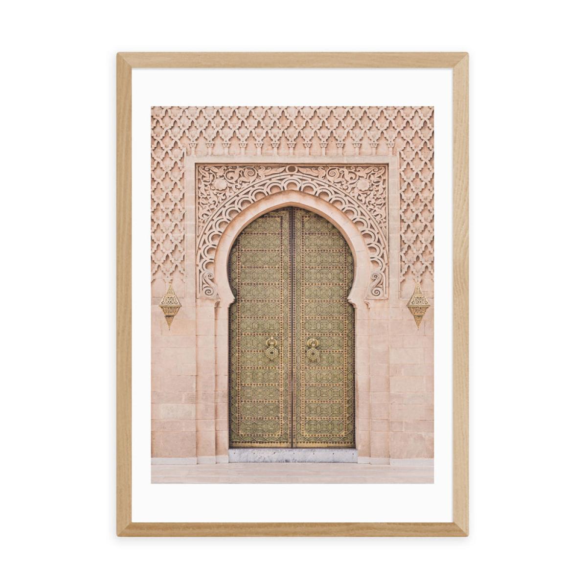 Moroccan Door by Sisi & Seb - A2 Oak Framed Art Print – image 2
