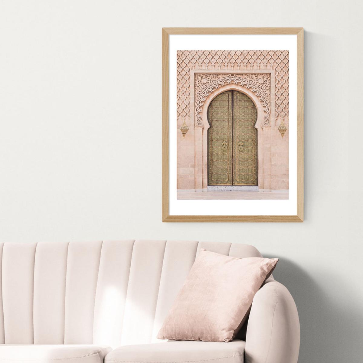 Moroccan Door by Sisi & Seb - A2 Oak Framed Art Print – image 1
