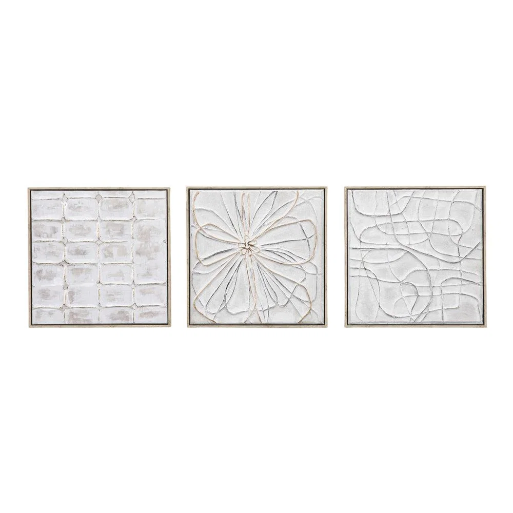 Gallery Interiors Set of 3 Sabine Montali Textured Wall Art Natural – image 2