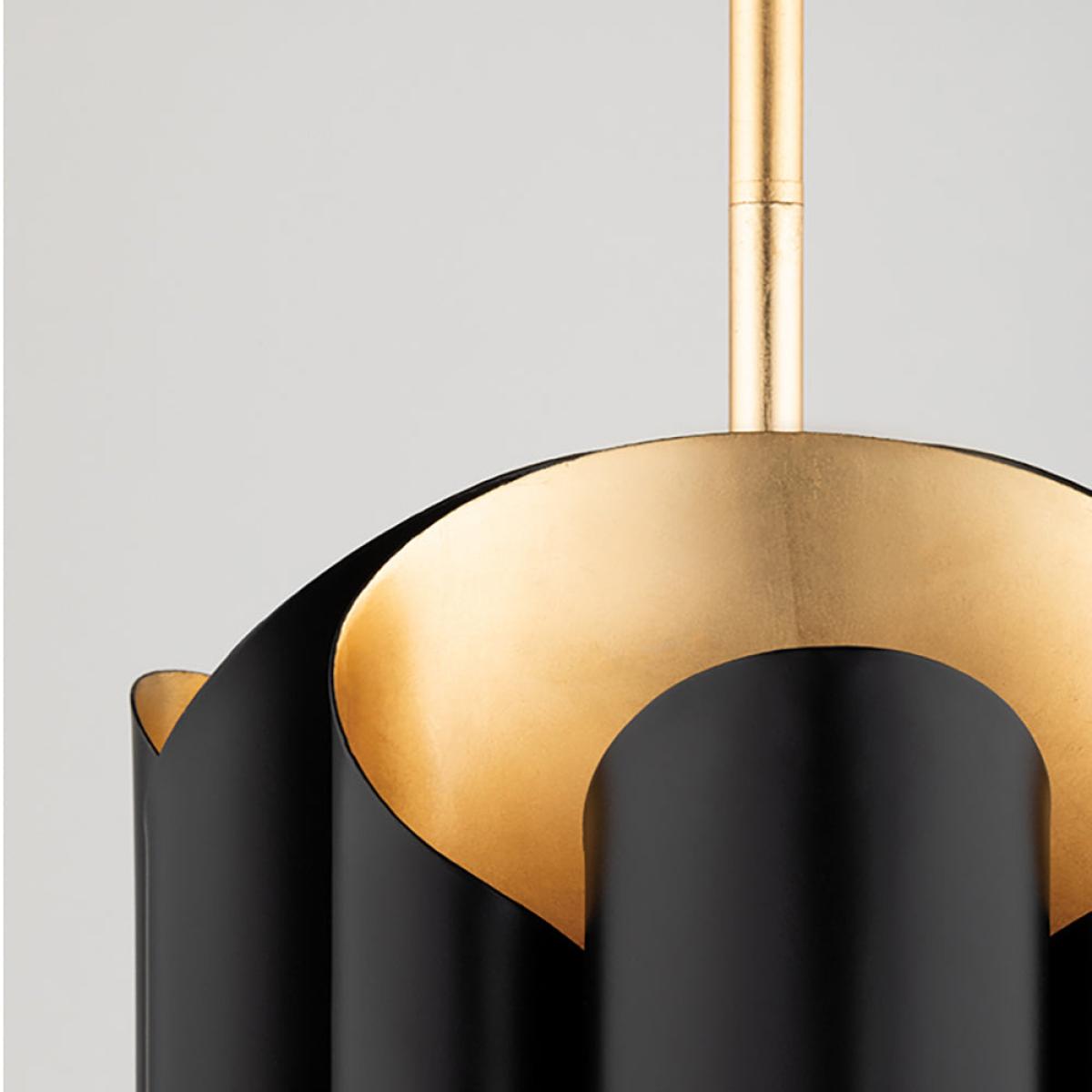 Hudson Valley Lighting Banks Wall Sconce Gold Leaf And Black – image 3