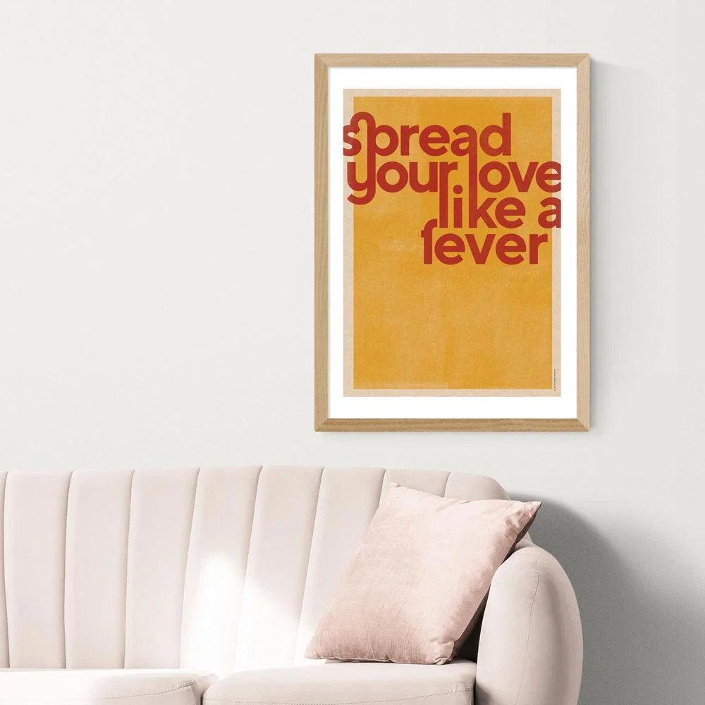 Spread Your Love by The Designers Nursery - A2 Oak Framed Art Print – image 1