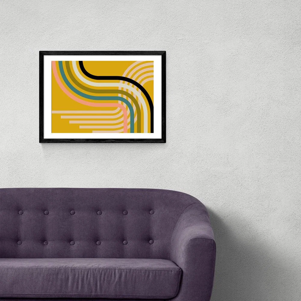 Mid- Century Curve by Ana Rut Bre - A3 Black Framed Art Print – image 2