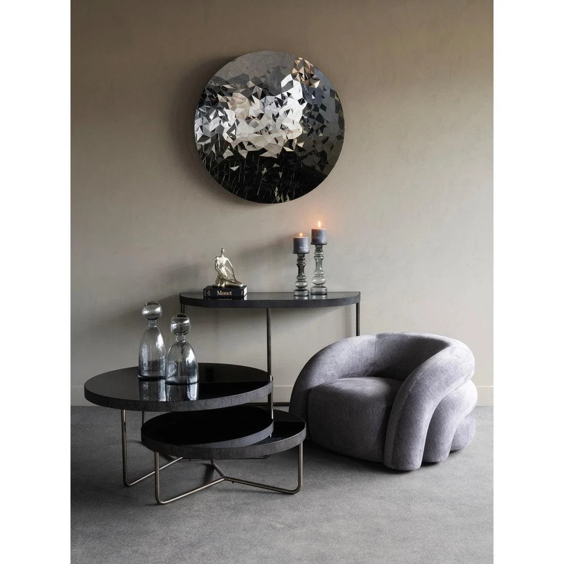 Libra Interiors Stainless Steel Mosaic Wall Disc – image 6
