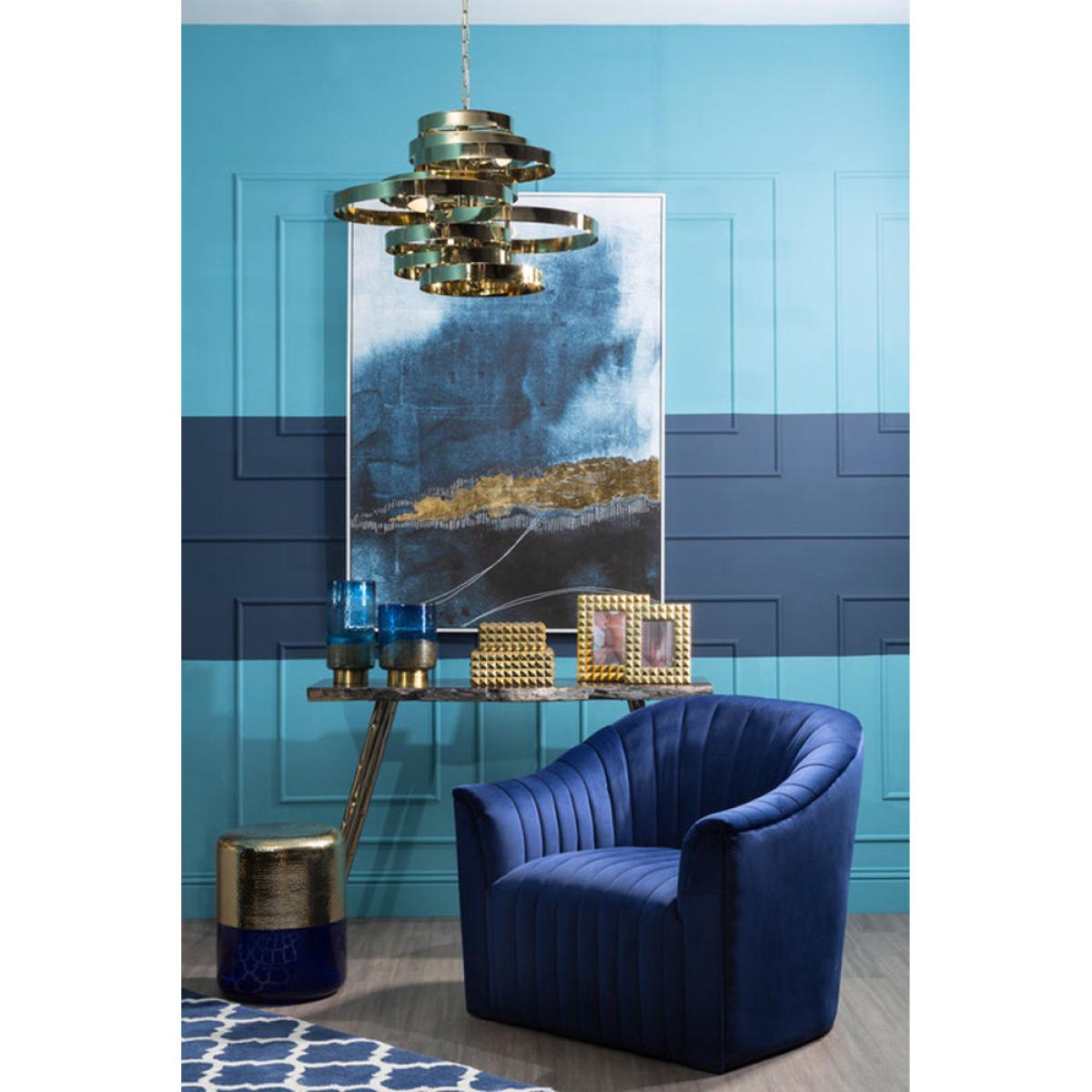 Olivia's Luxe Collection - Blue And Gold Foil Wall Art | Outlet – image 3