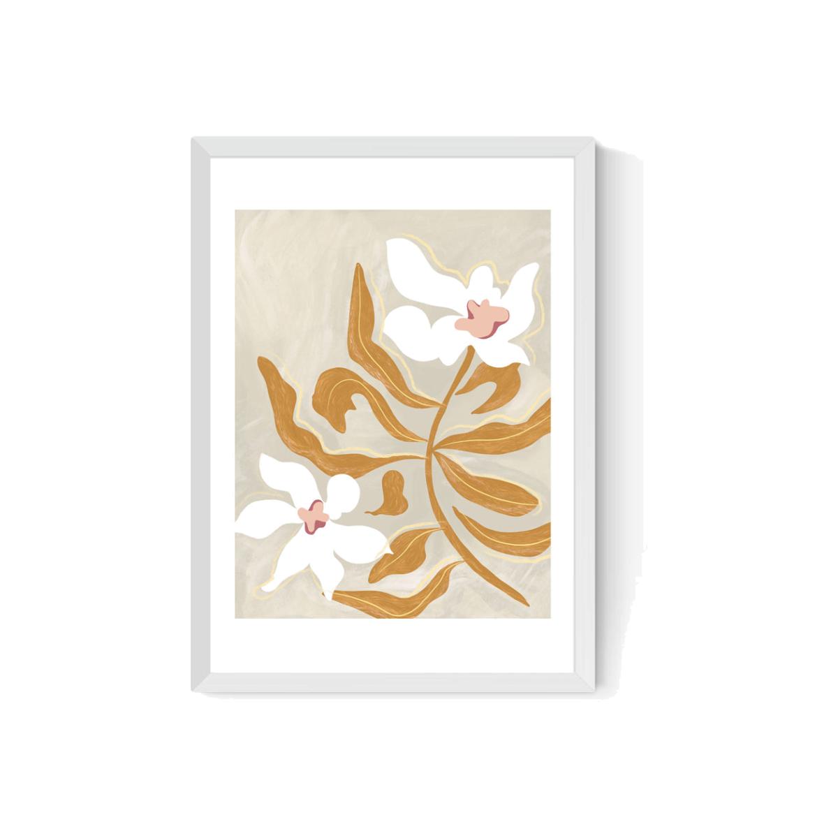 Flowers Flowers Flowers by Arty Guava - A2 White Framed Art Print – image 1