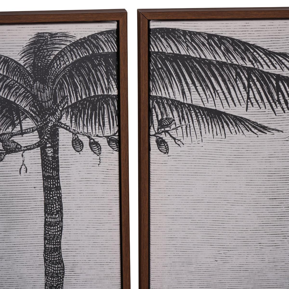 Libra Interiors Palm Tree Set of 4 Framed Canvas – image 3
