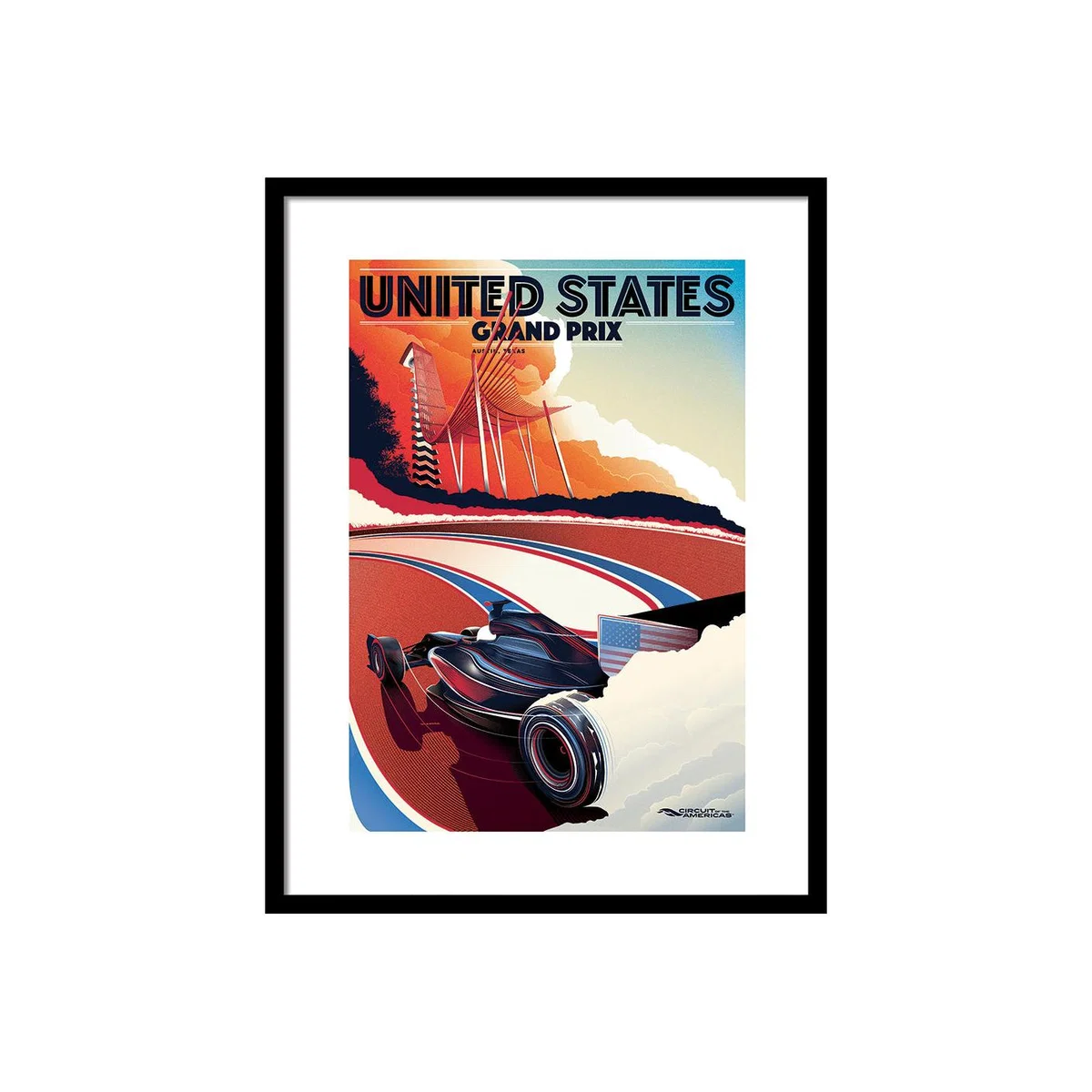 The Art Group Zoom F1 (Circuit Of The Americas 2016) Pre Framed- 60x80cm – image 1