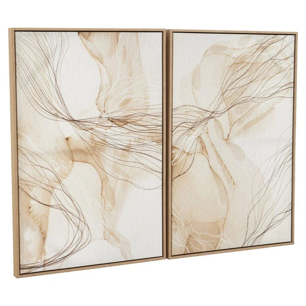 Olivia's Set of 2 Abbey Scribble Design Wall Art – image 2