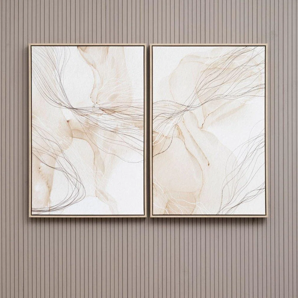 Olivia's Set of 2 Abbey Scribble Design Wall Art – image 3