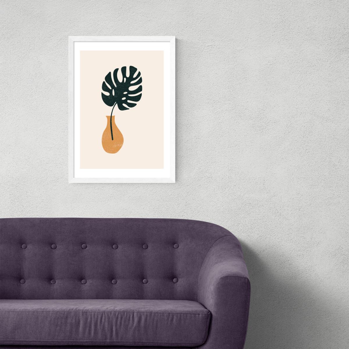 Monstera Vase by Sundry Society - A3 White Framed Art Print – image 2