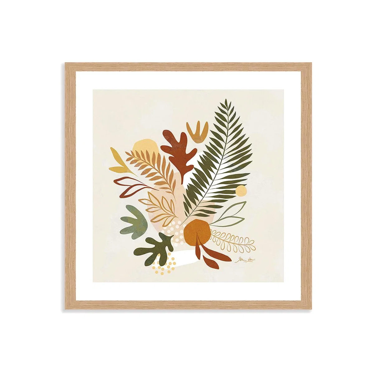 The Art Group Dominique Vari Botanical I Framed Art - 40x40cm