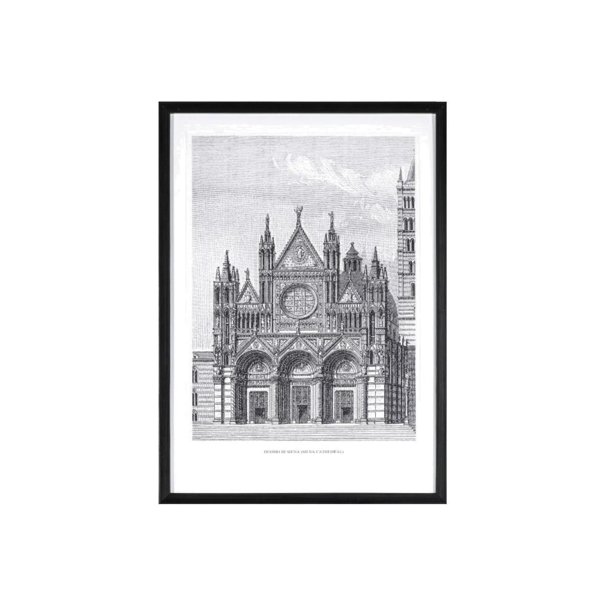 Gallery Direct Siena Cathedral Vintage Illustration Framed Wall Art