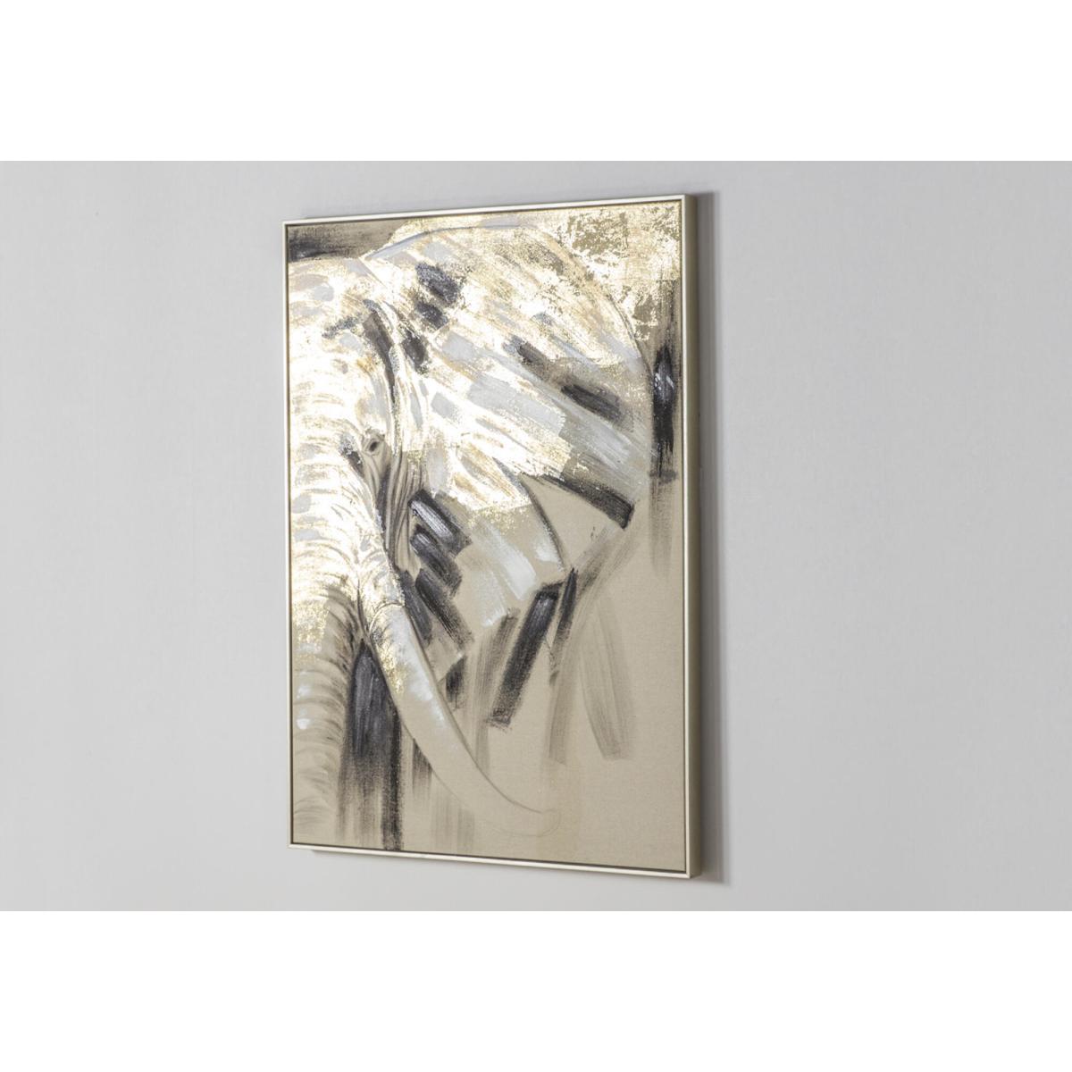 Curious Elephant Abstract Framed Canvas – image 3