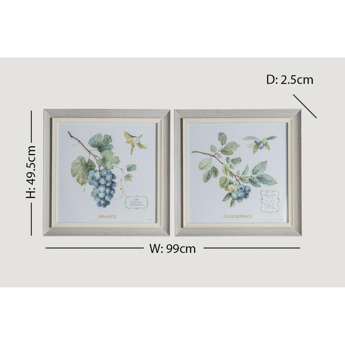 Blossoming Berries Framed Wall Art, Set of Two – image 3