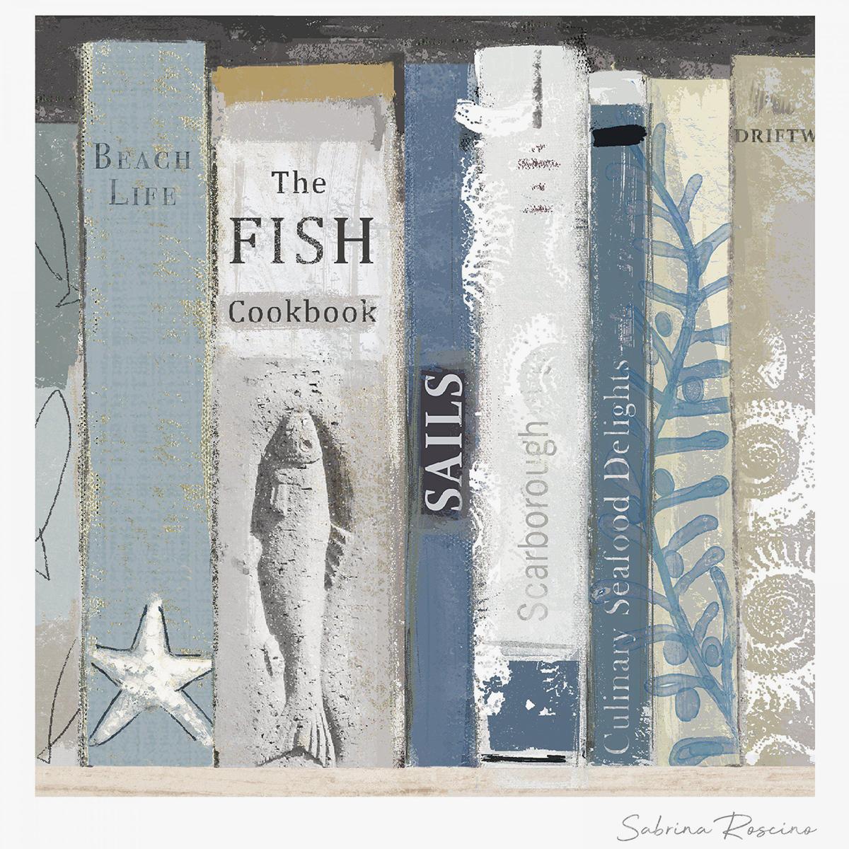Coastal Book Collection Framed Wall Art – image 3