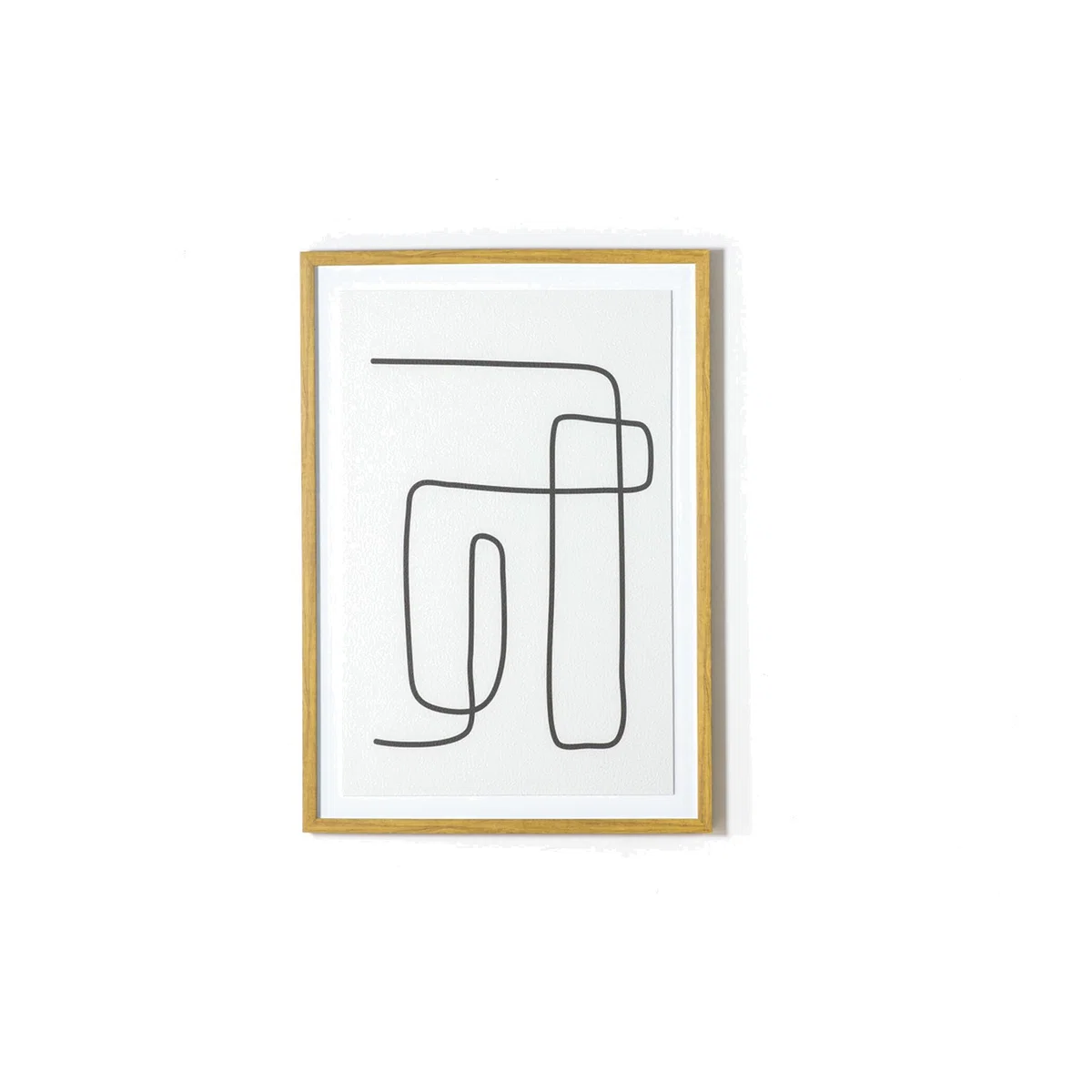 Black and Neutral Line Abstract Wall Art – image 1