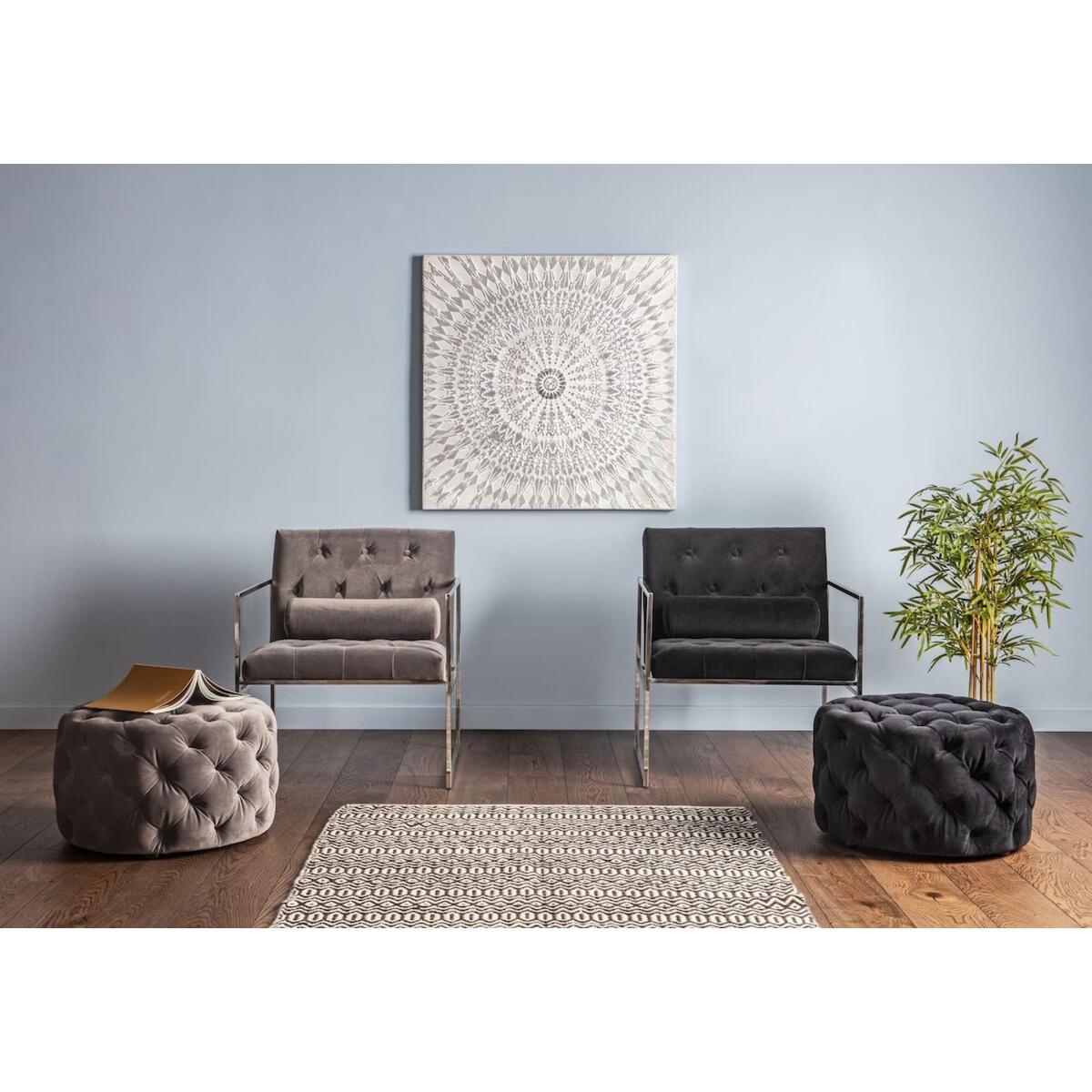Ahana Textured Wall Art in Silver – image 2