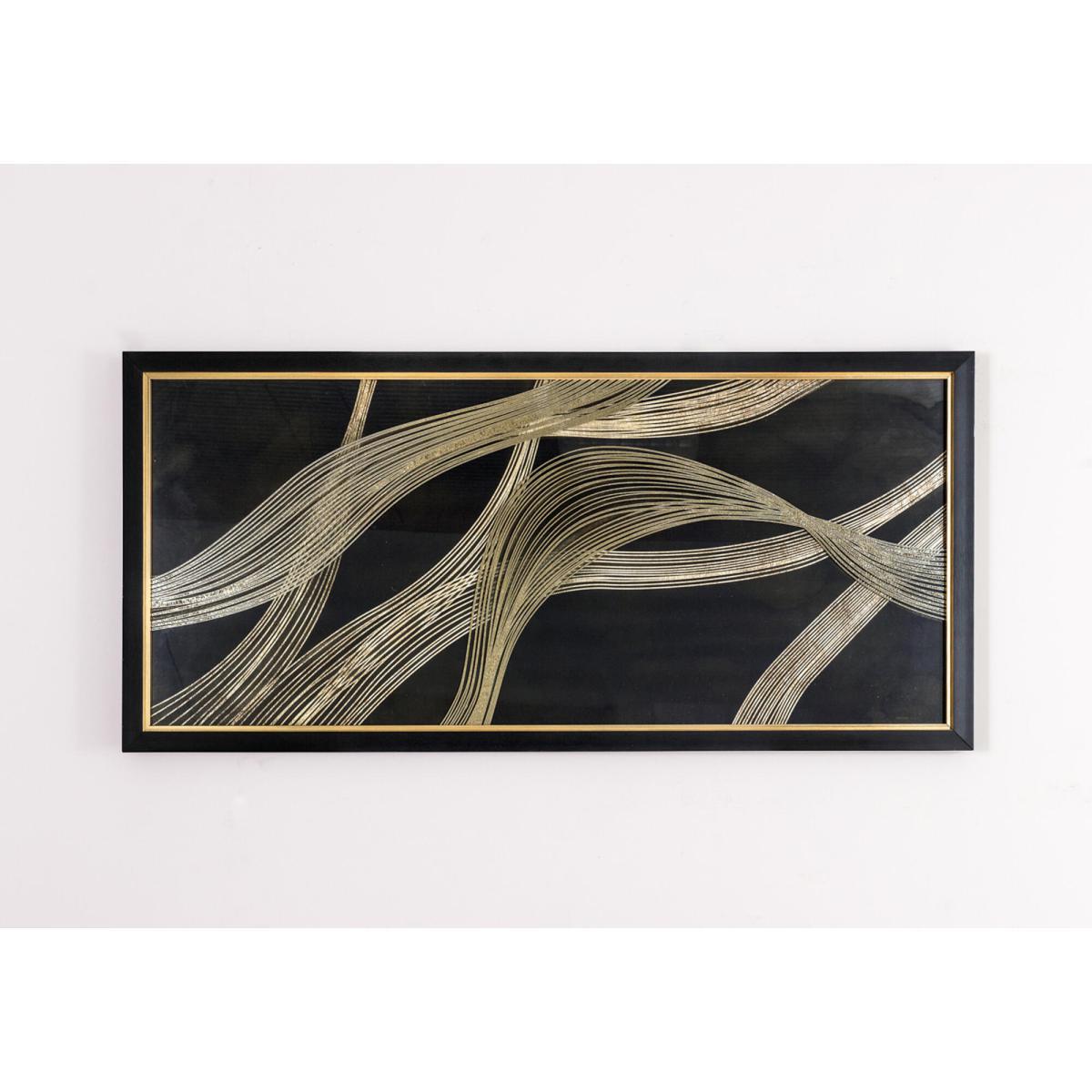 Anya Gold and Black Framed Wall Art – image 1