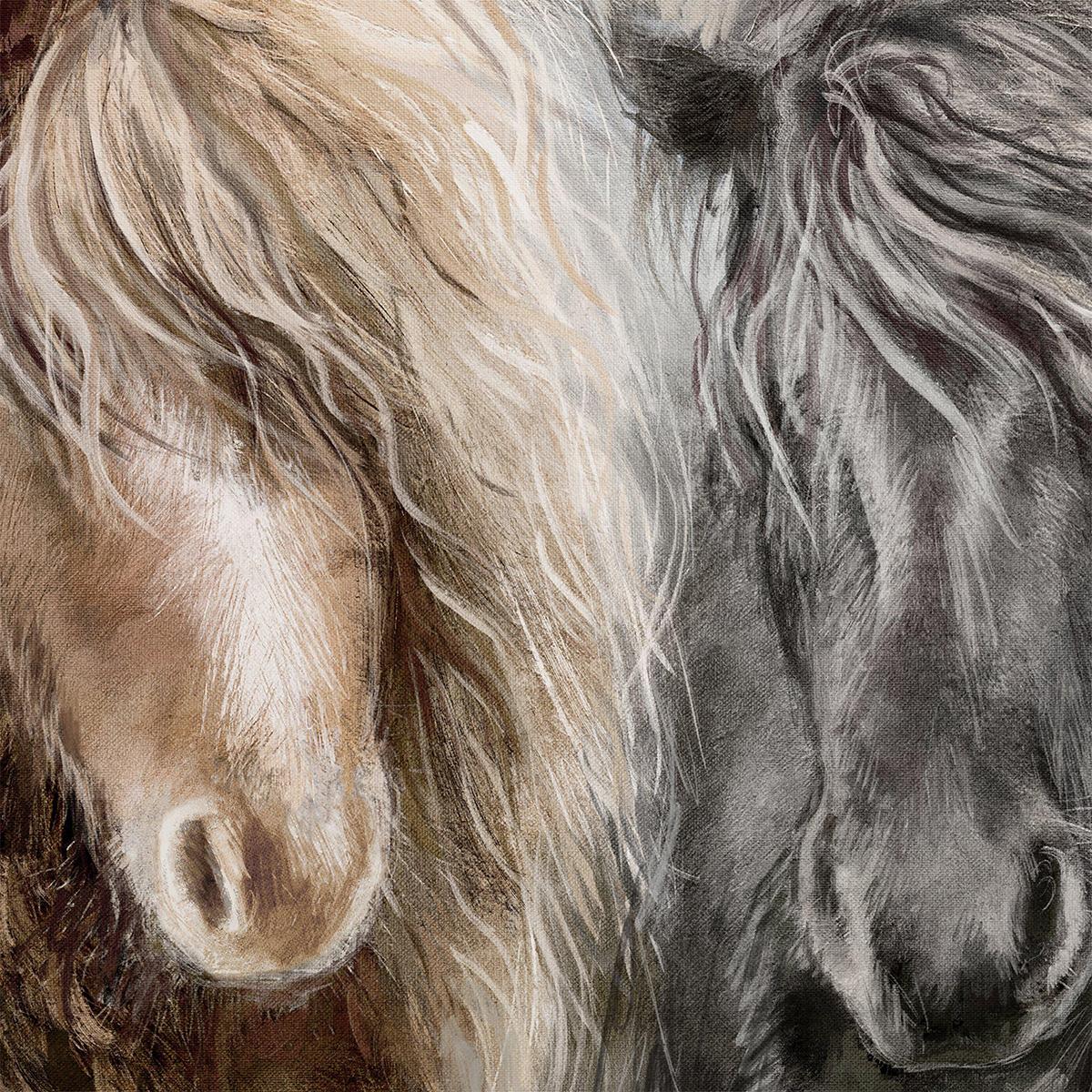 Shetland Ponies Framed Canvas Wall Art – image 3