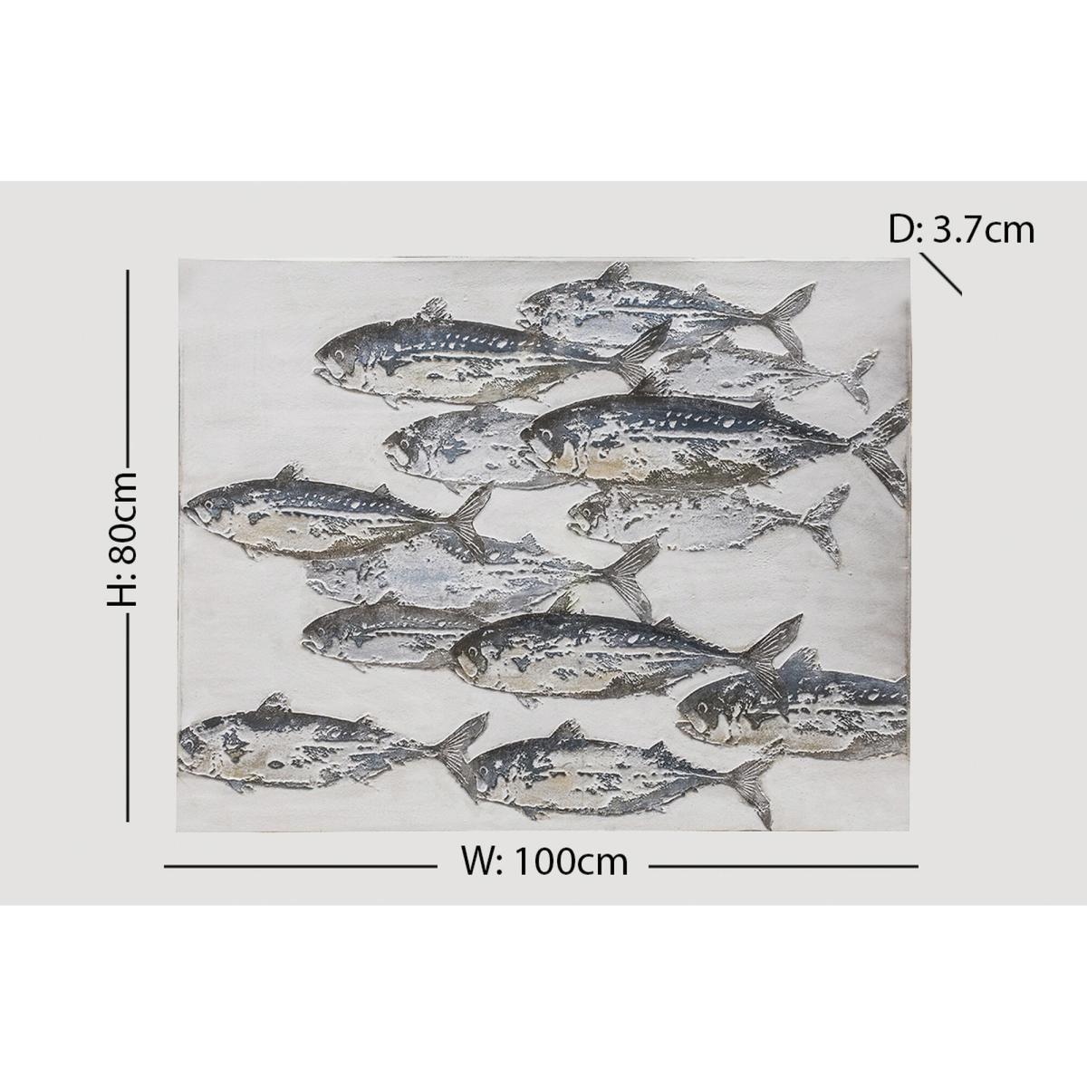Textured Shoaling Canvas Wall Art – image 5