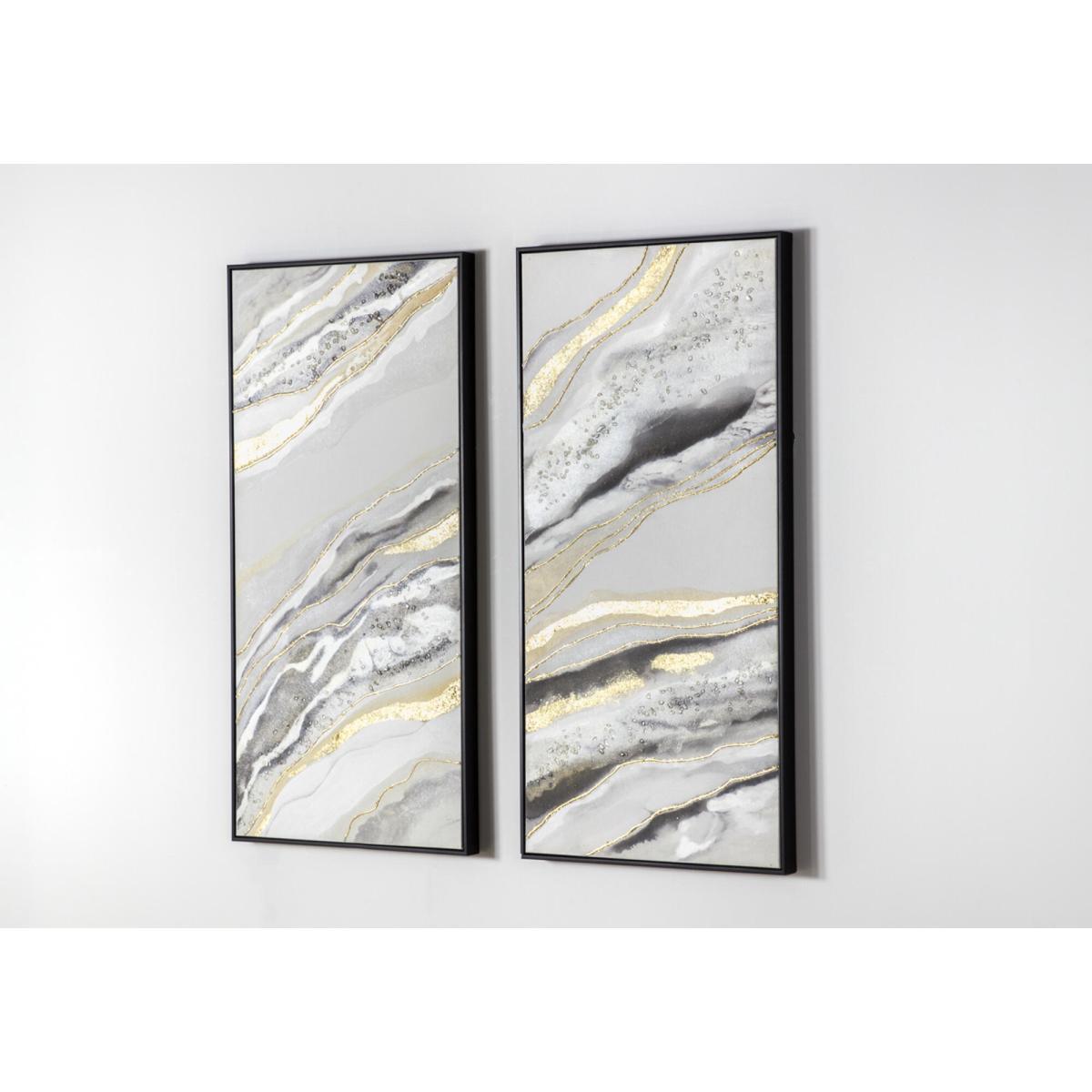 Niko Abstract Agate Wall Art Duo – image 2
