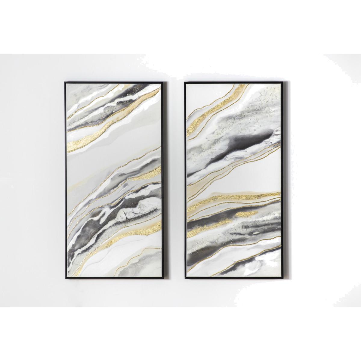 Niko Abstract Agate Wall Art Duo – image 1