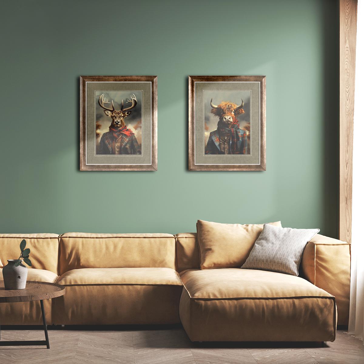 Highland Cow Portrait Framed Wall Art – image 2