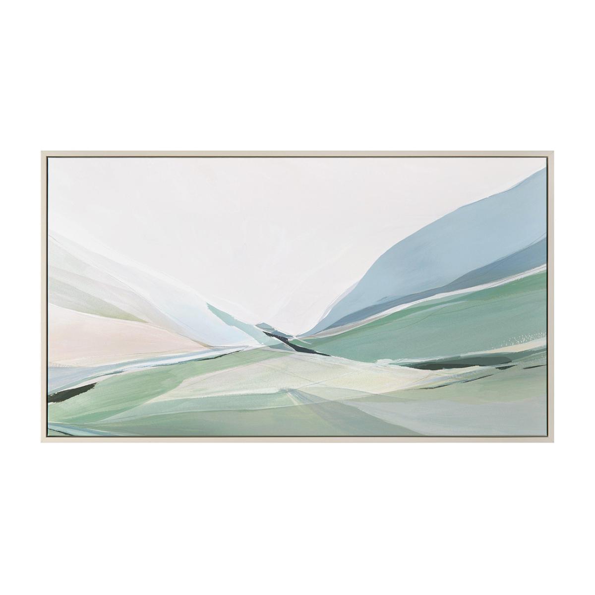 Green Slopes Framed Canvas Wall Art – image 1