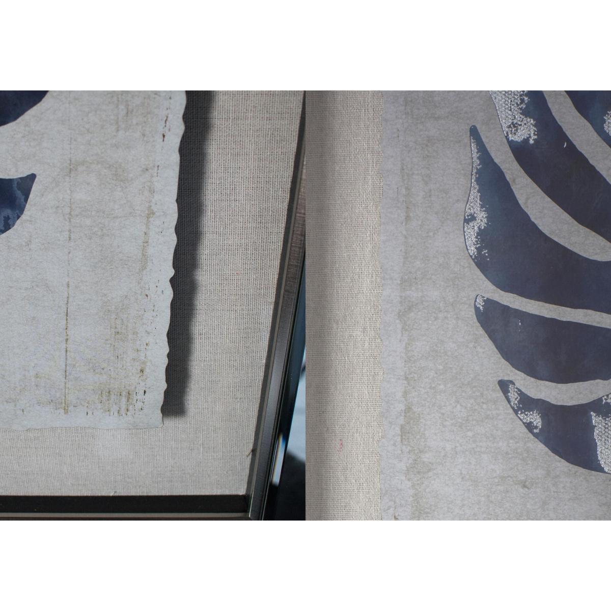 Blue Leaf Framed Wall Art – image 3