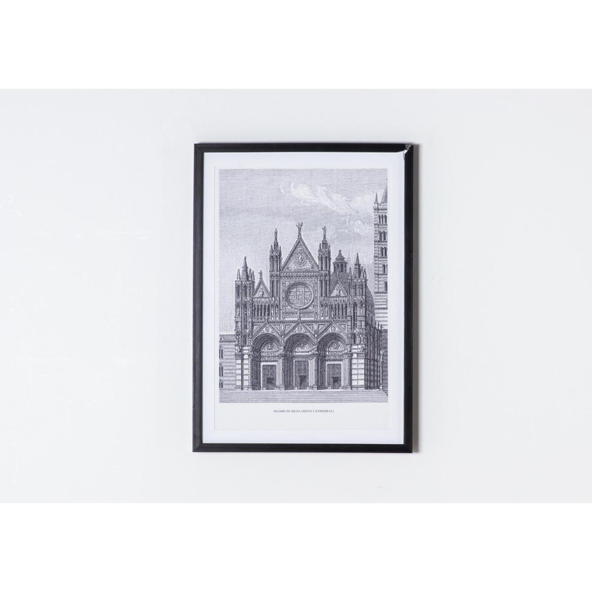 Duomo Vintage Illustration Framed Print – image 1