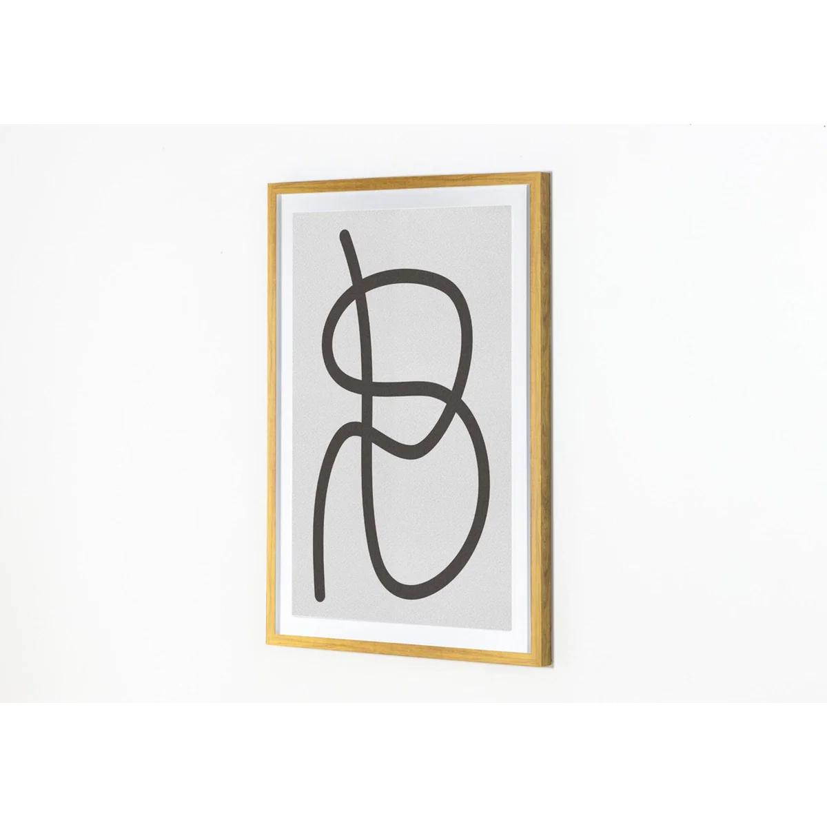 Monochrome Abstract Line Framed Wall Art – image 3