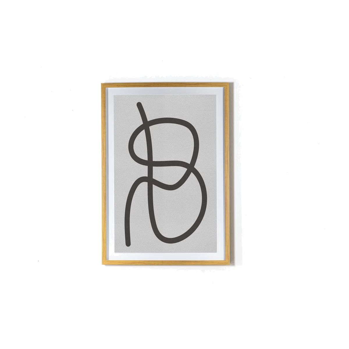 Monochrome Abstract Line Framed Wall Art – image 1