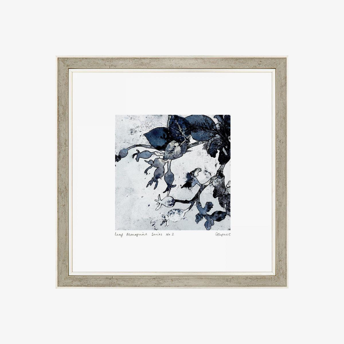 Rose Stem Silhouette Framed Wall Art II – image 1