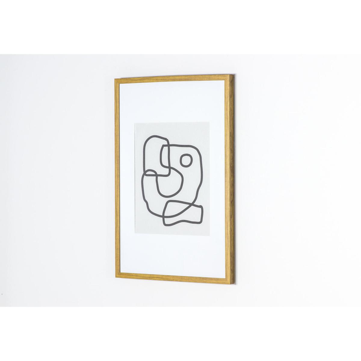 Framed Abstract Line Study Wall Art – image 2