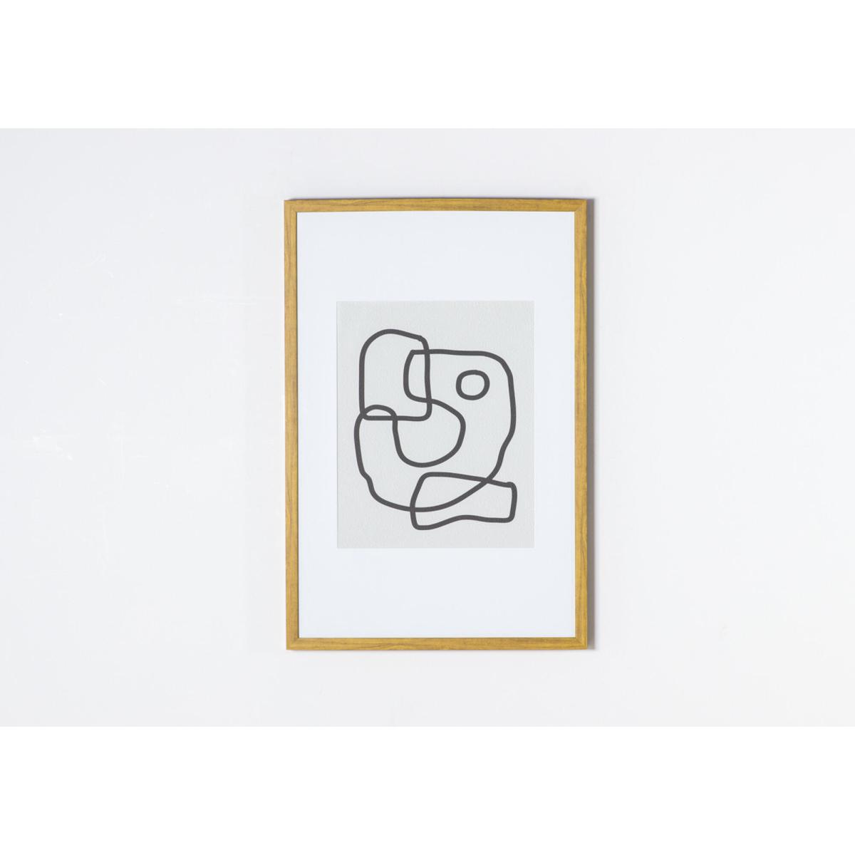 Framed Abstract Line Study Wall Art – image 1