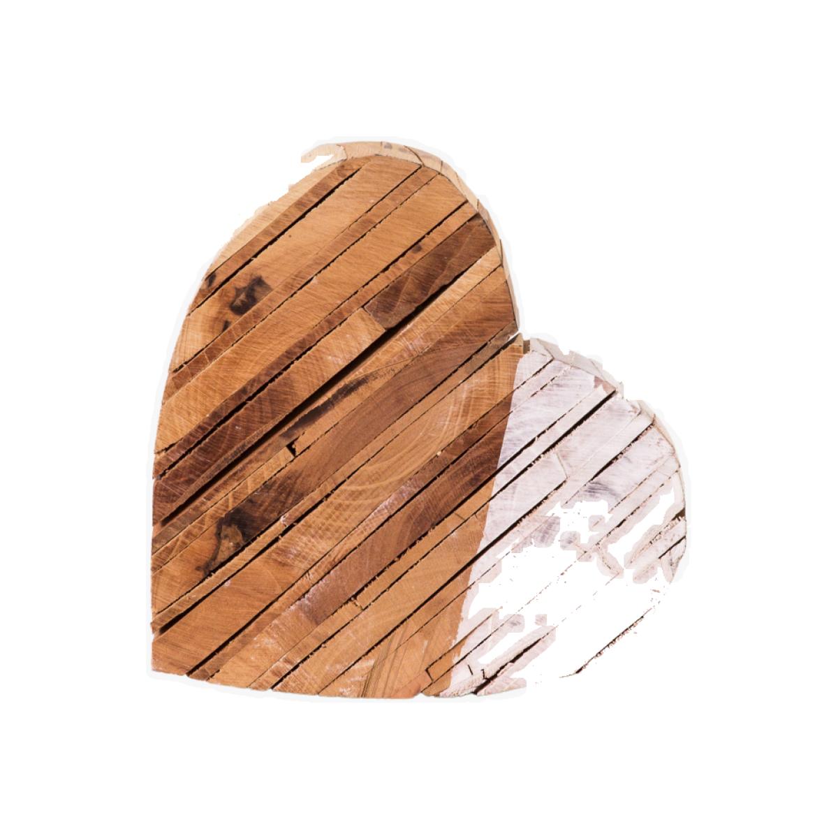 Carmella Wood Block Heart, Small – image 1