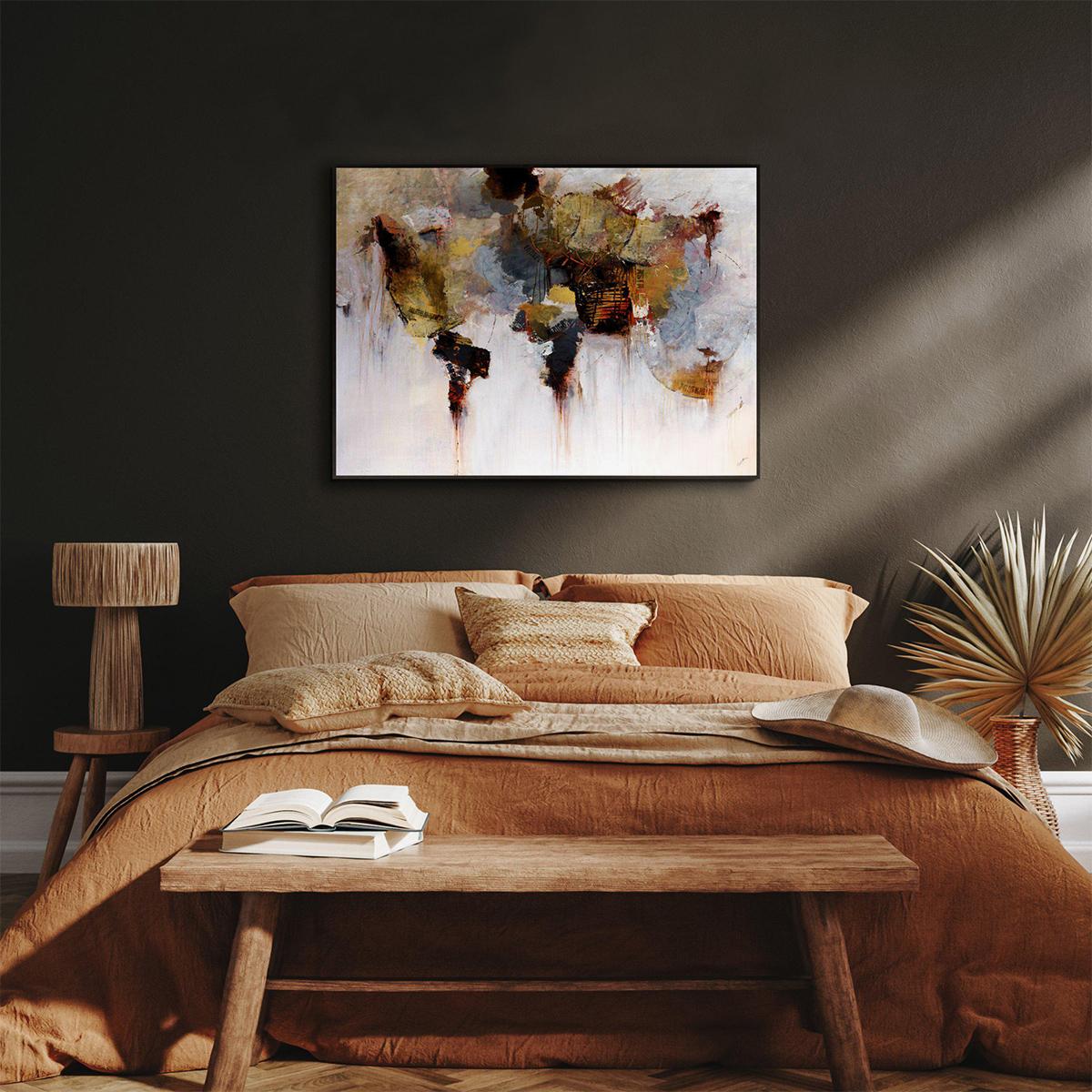 Global Abstract Framed Canvas Wall Art – image 2