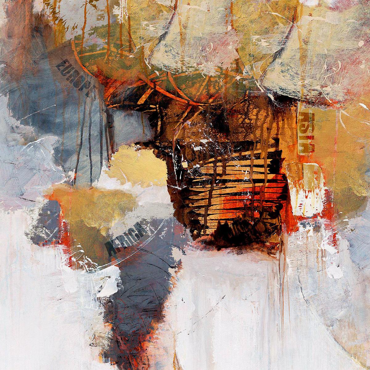 Global Abstract Framed Canvas Wall Art – image 3